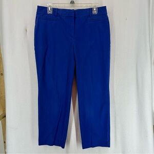 Talbots The Perfect Crop Curvy Pants Womens 8 Blue